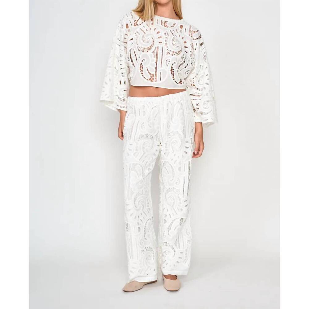 NEW DRA LOS ANGELES gemini straight leg pants in white